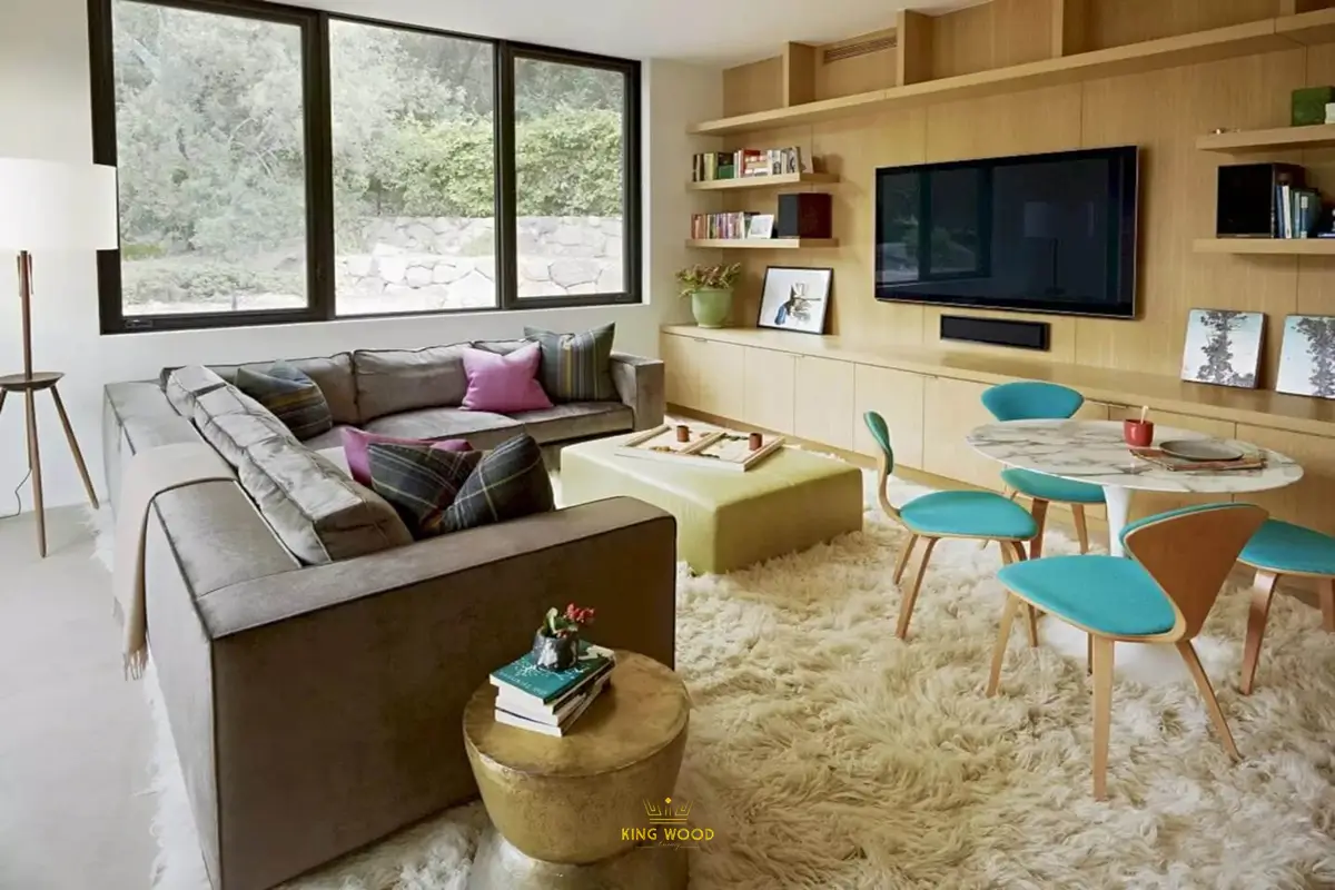 ایده تی وی وال با چوب ترمو