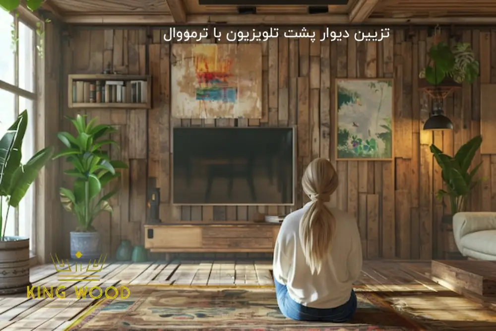 تزیین دیوار پشت تلویزیون با ترمووال
